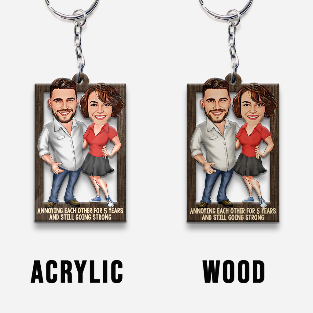 Annoying Each Other - Personalized Couple Keychain