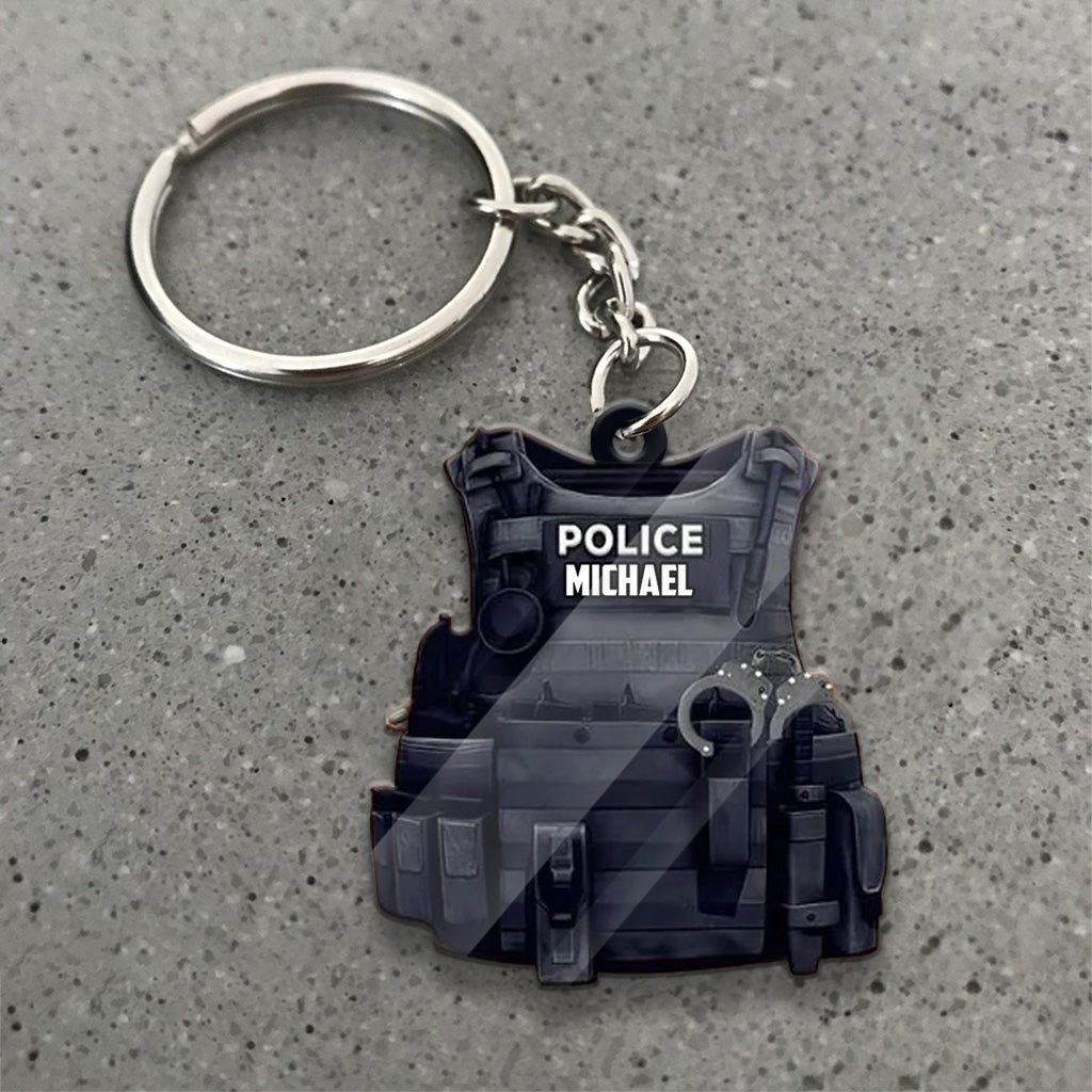 Armure de policier - Porte-clés personnalisé pour policier