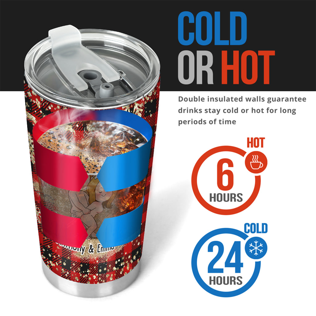 Let's Be Naughty - Personalized Couple Tumbler