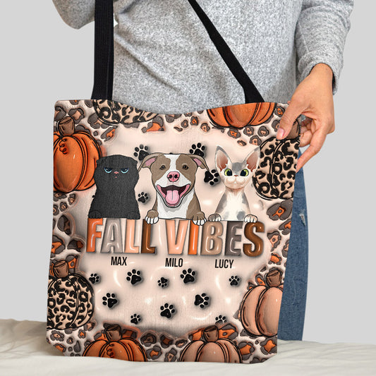 Ambiance automnale - Cadeau pour les amoureux des chiens - Sac fourre-tout personnalisé