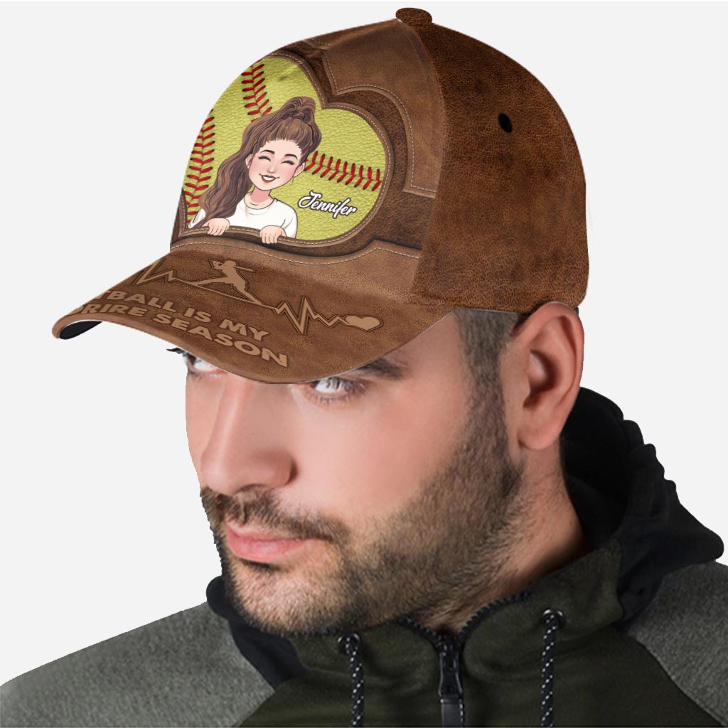 Softball Is My Favorite Season - Personalized Softball Classic Cap