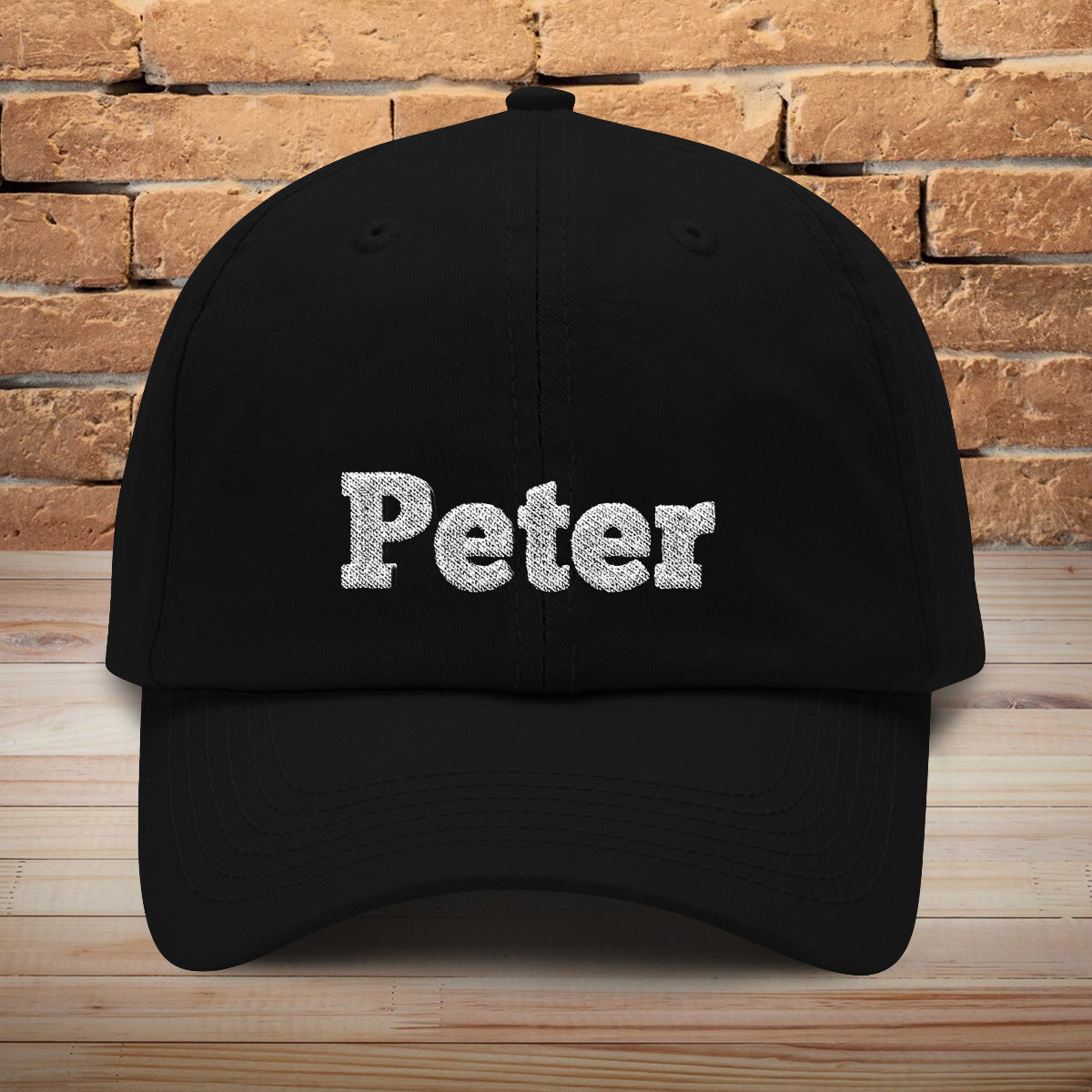 Casquette classique brodée personnalisée avec nom - Nom personnalisé pour fils