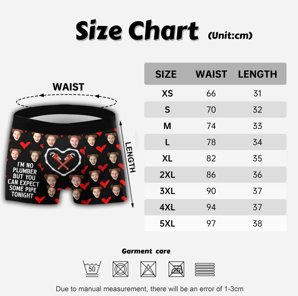 I'm No Plumber - Personalized Couple Men Boxer Briefs