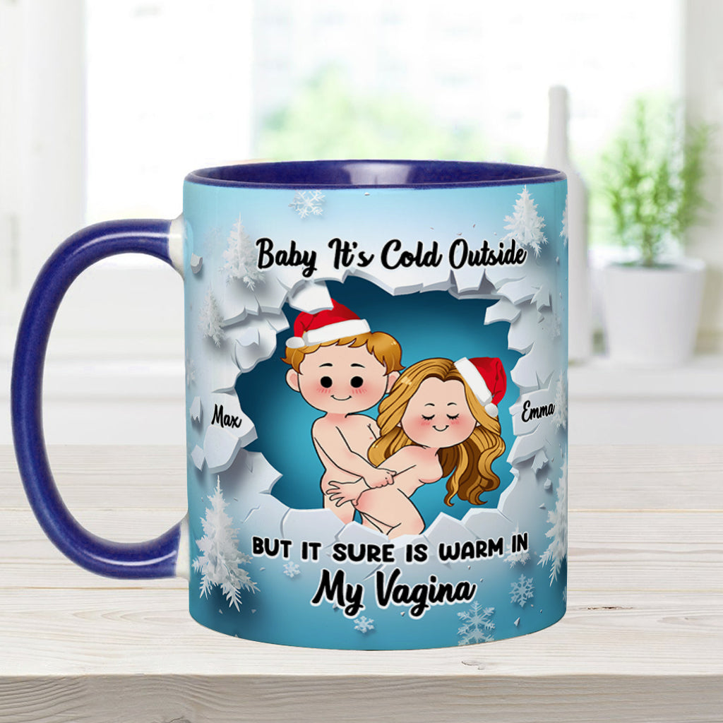 Baby It's Cold Outside - Personalized Couple Accent Mug