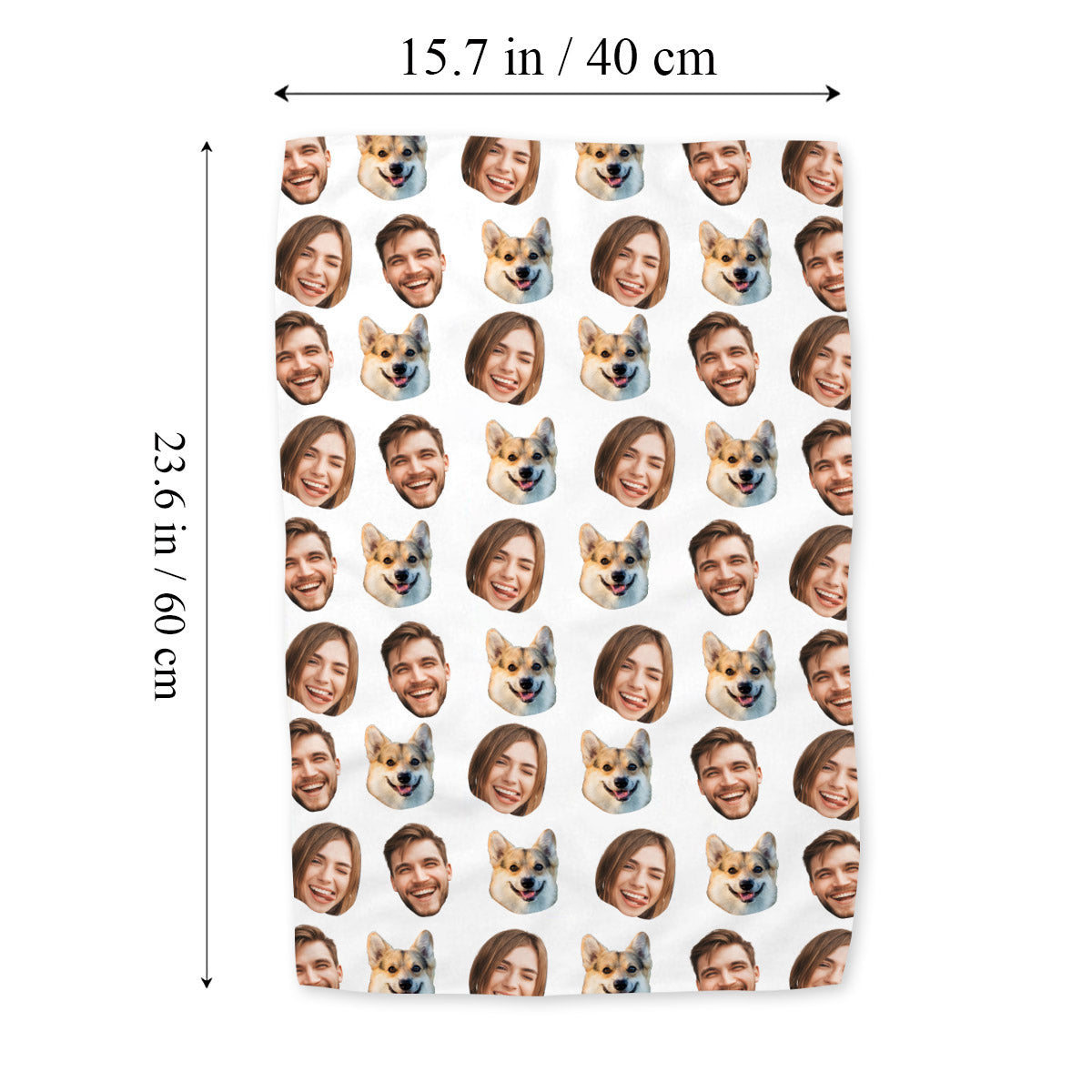 Funny Face - Personalized Couple Towel