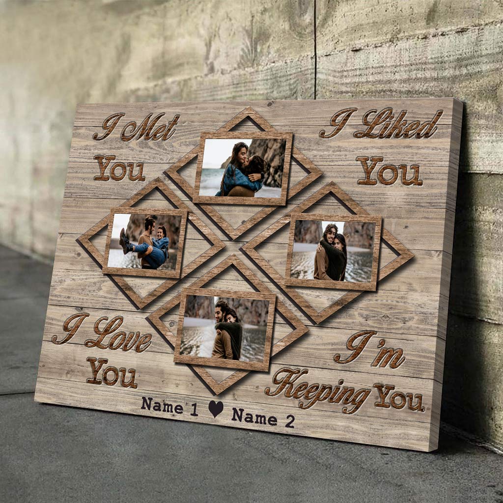 I Met You I Liked You - Personalized Couple Poster