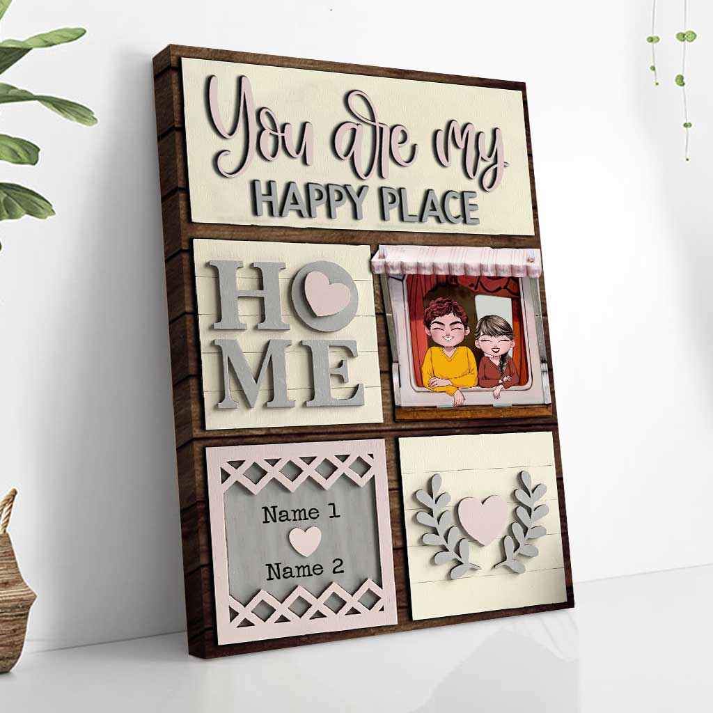 Love Lives Here - Personalized Couple Poster