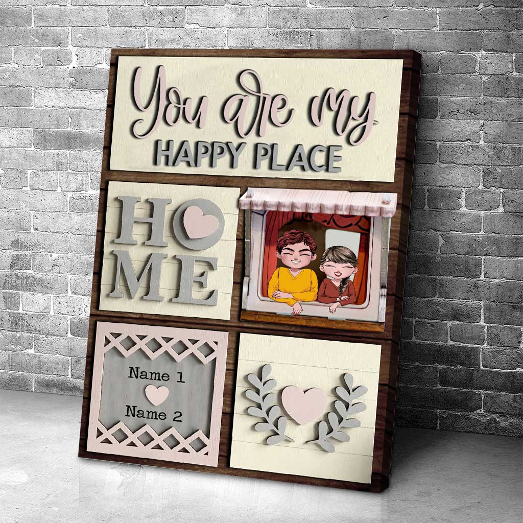 Love Lives Here - Personalized Couple Poster