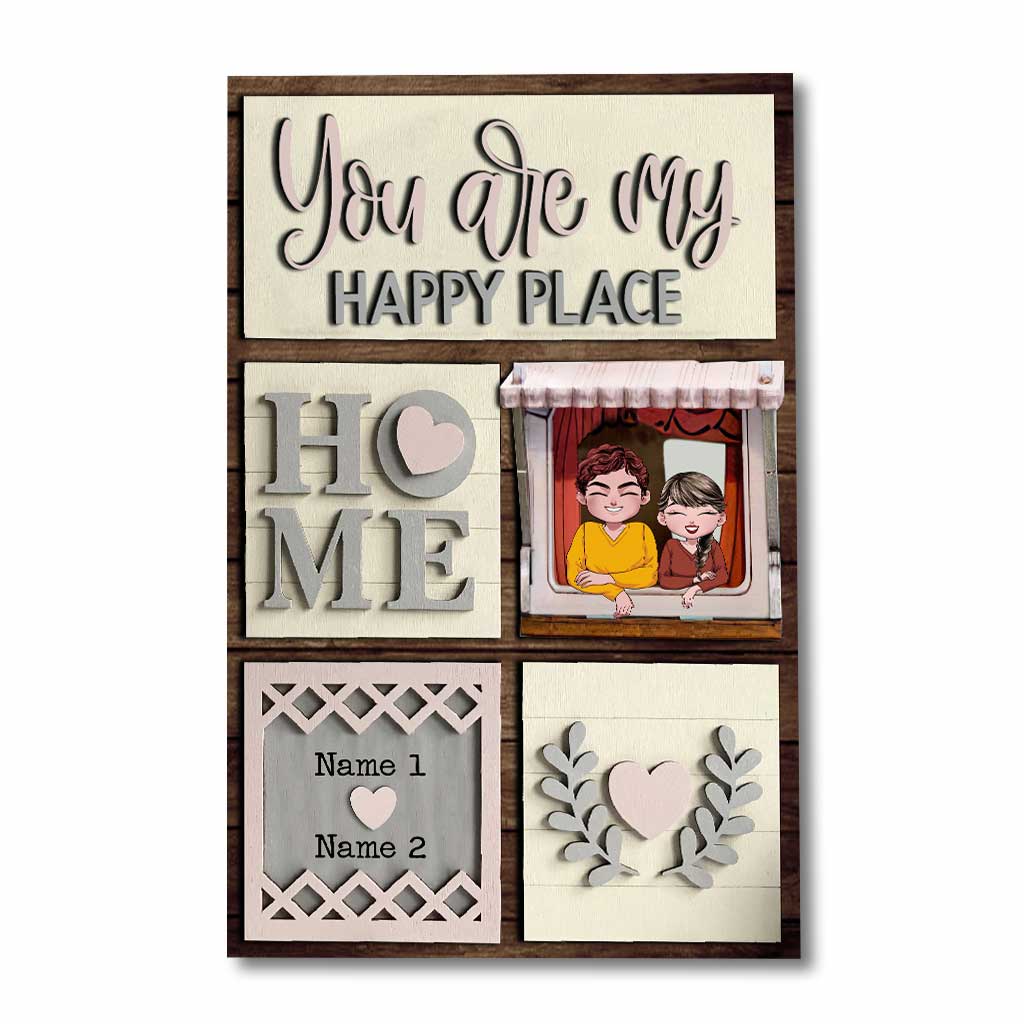 Love Lives Here - Personalized Couple Poster