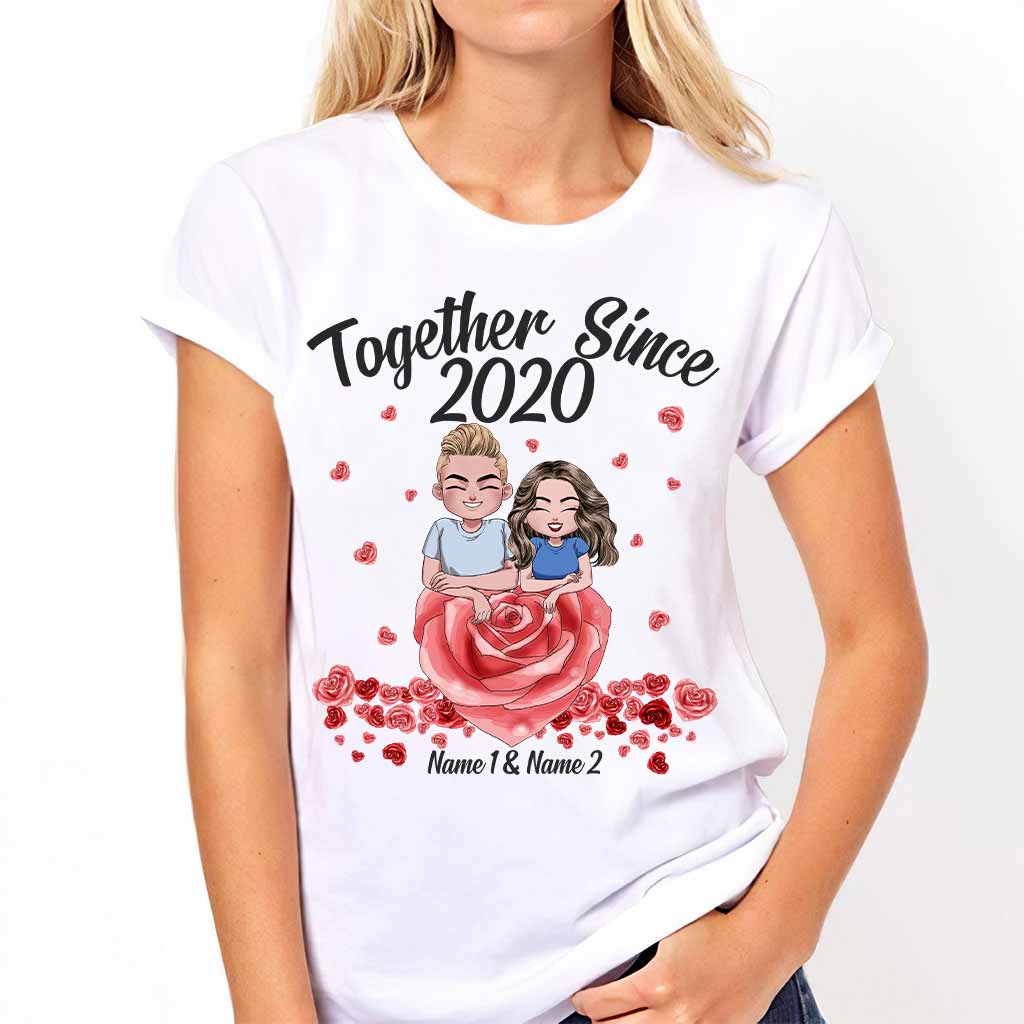 Together Since - Personalized Couple T-shirt and Hoodie
