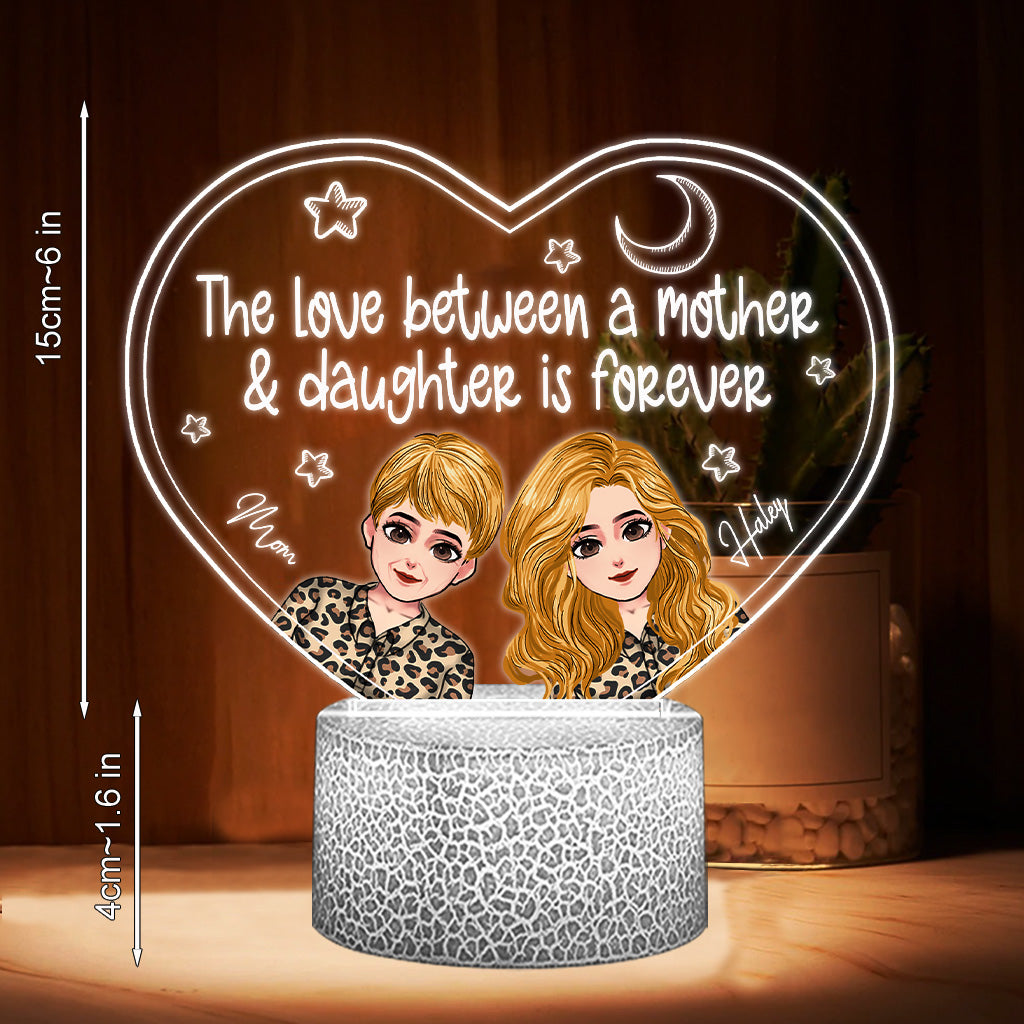 Love Between A Mother and Her Children - Personalized Mother's Day Mother Shaped Plaque Light Base