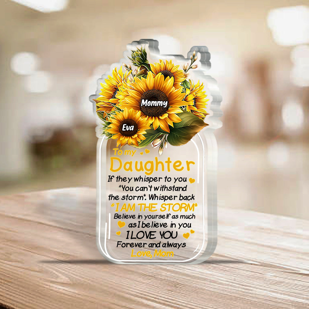 To My Daughter - Personalized Mother's Day Mother Custom Shaped Acrylic Plaque