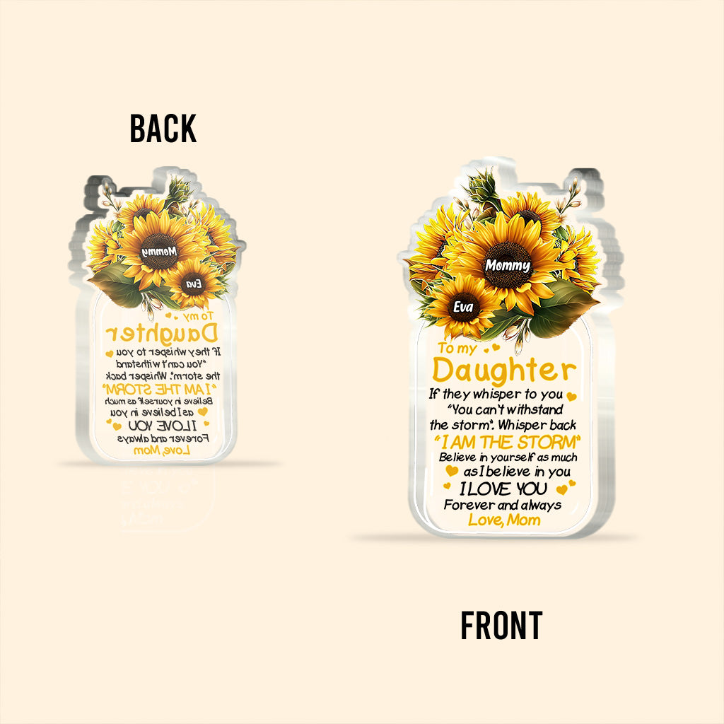 To My Daughter - Personalized Mother's Day Mother Custom Shaped Acrylic Plaque