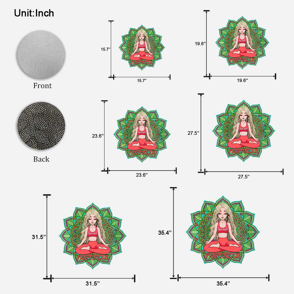 Namaste - Paillasson personnalisé en forme de yoga