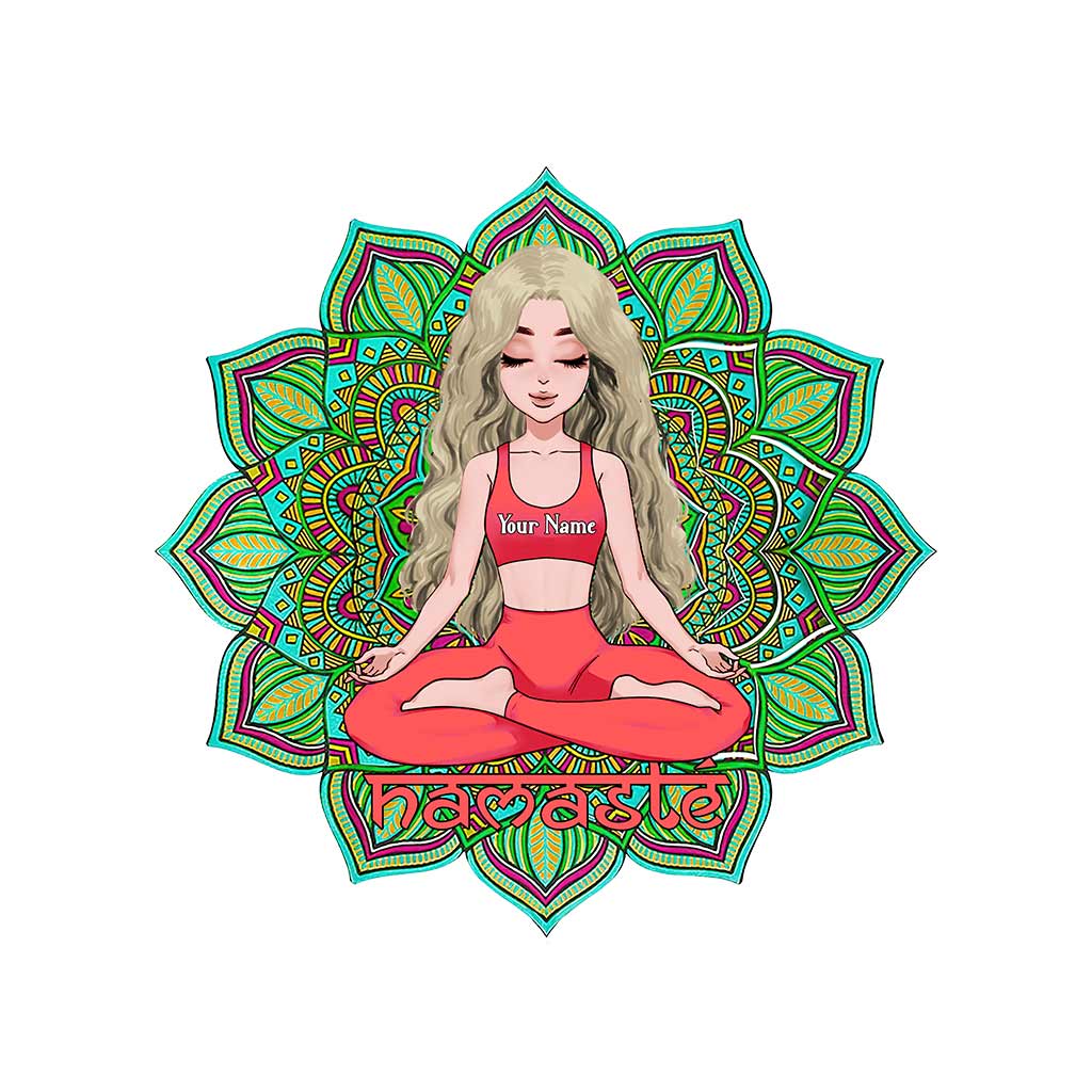 Namaste - Paillasson personnalisé en forme de yoga