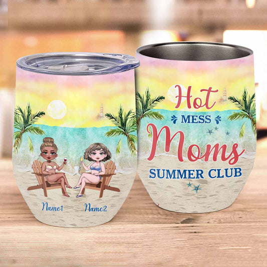 Salty Lil' Mommies - Personalized Mother Wine Tumbler