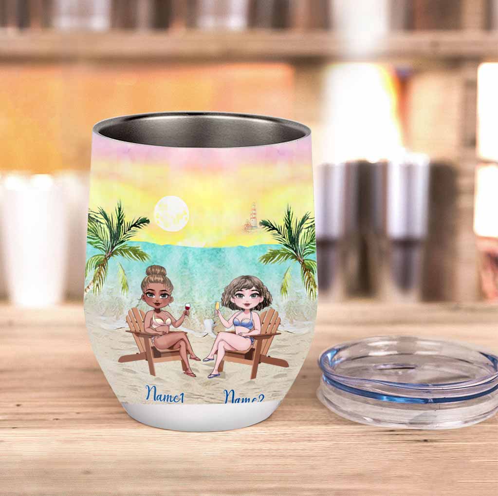Salty Lil' Mommies - Personalized Mother Wine Tumbler