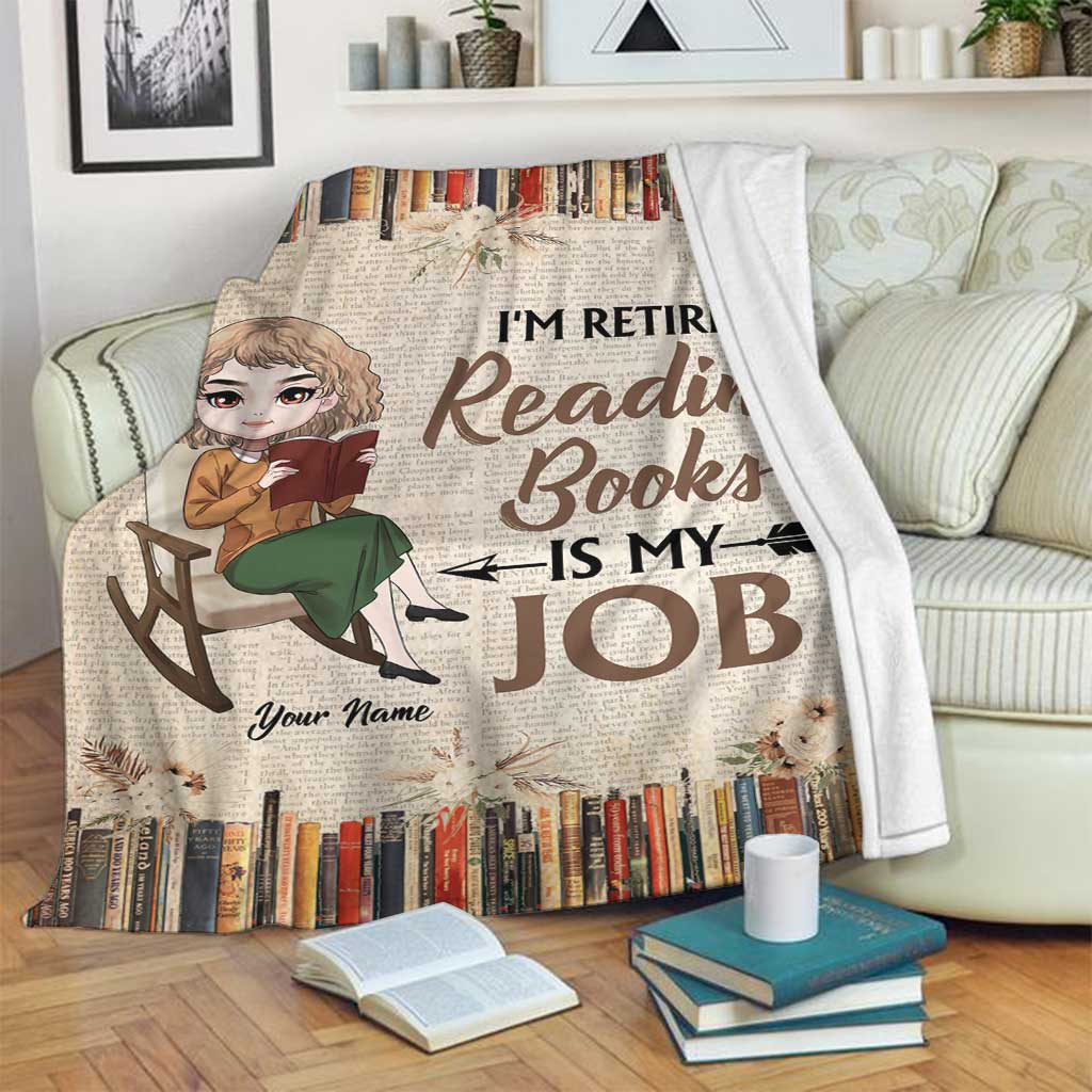 Ich bin Rentner, Lesen ist mein Beruf – personalisierte Decke