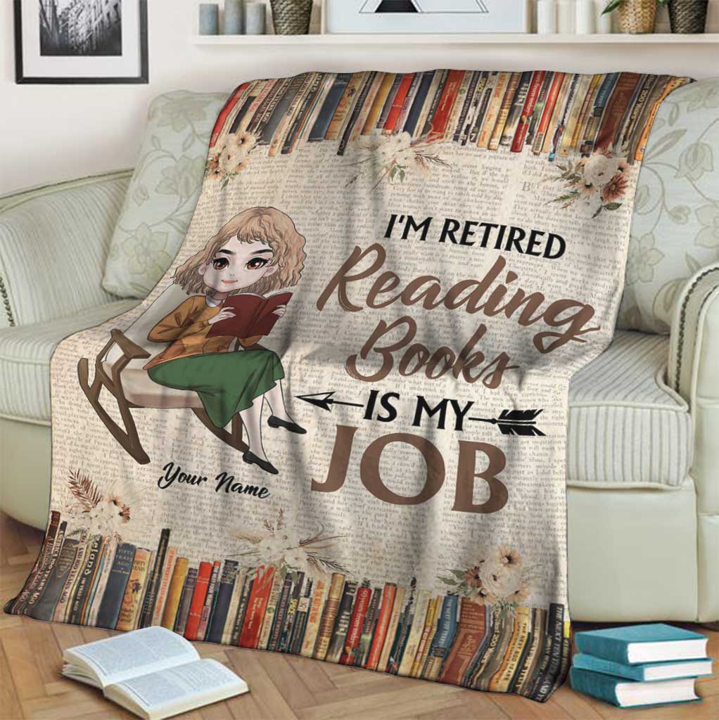 Ich bin Rentner, Lesen ist mein Beruf – personalisierte Decke