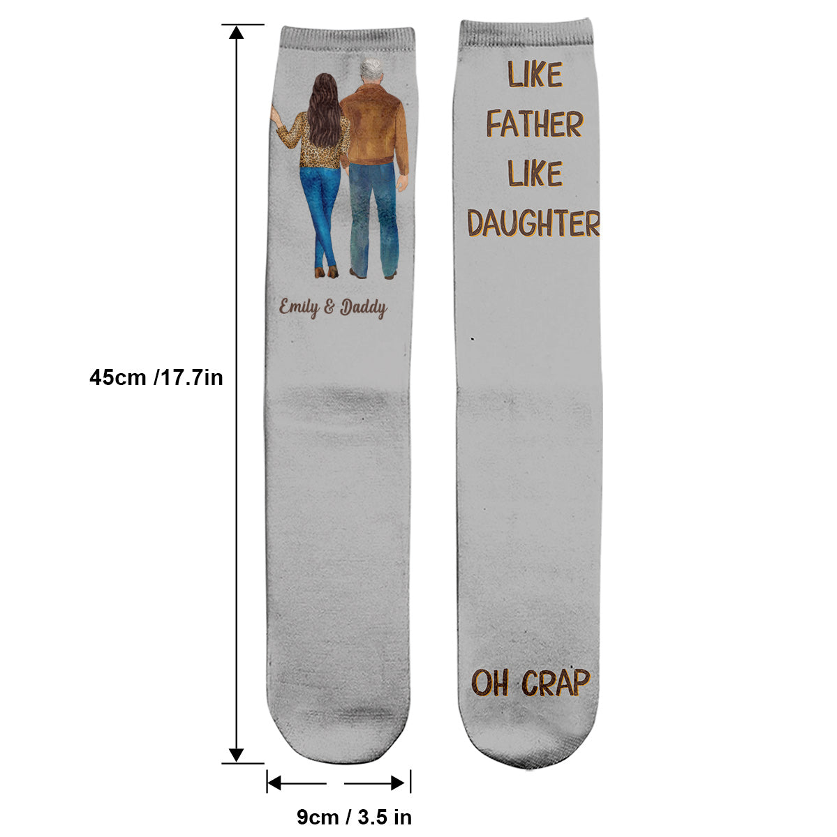 Like Father Like Daughter - Personalized Father Socks