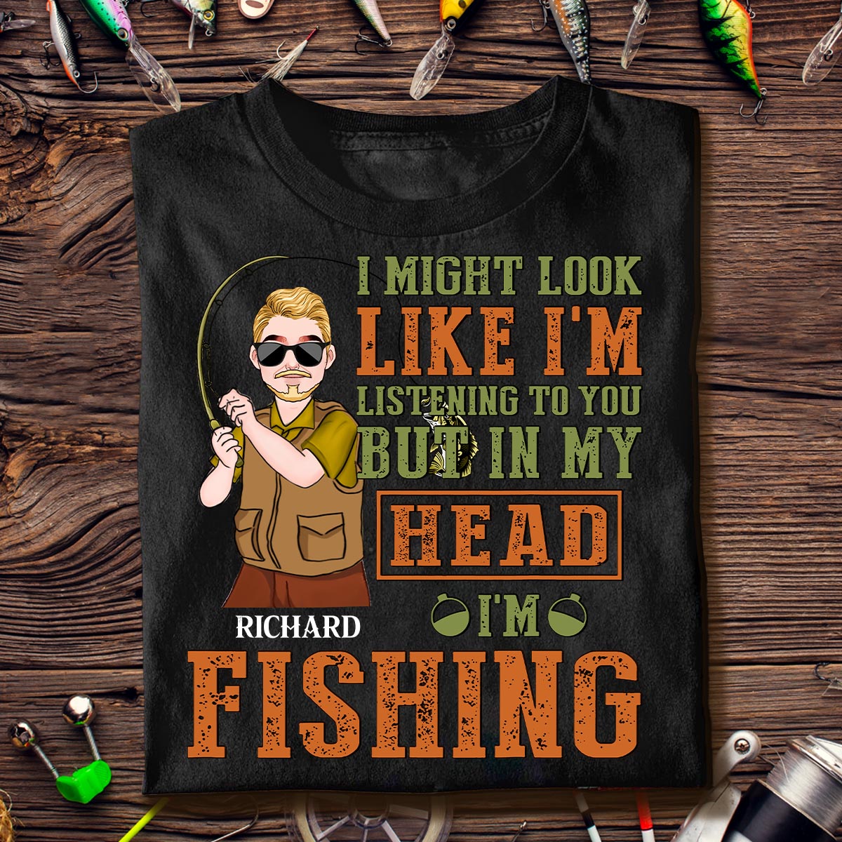 Je pourrais ressembler à ça - T-shirt et sweat à capuche de pêche personnalisés