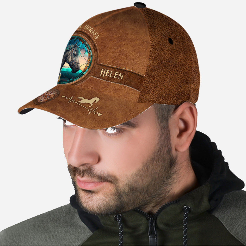 Casquette classique personnalisée à motif cheval Country Girls en vitrail