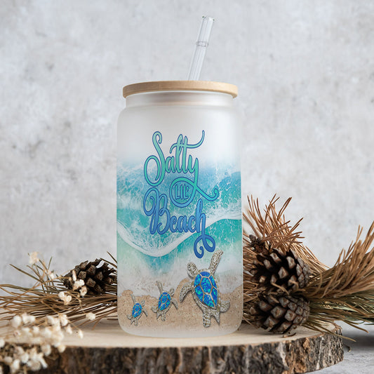Love Turtles - Personalized Turtle Can Glass