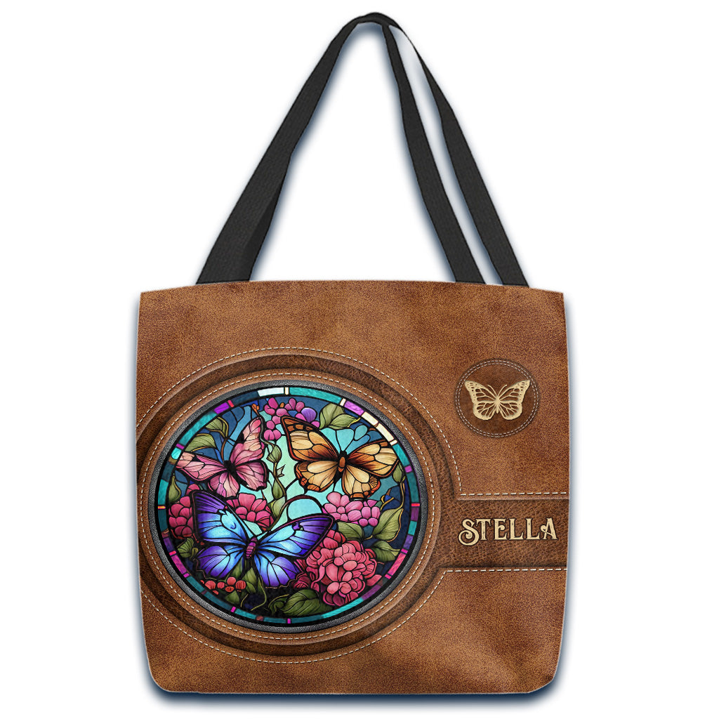 Sac fourre-tout papillon en vitrail personnalisé