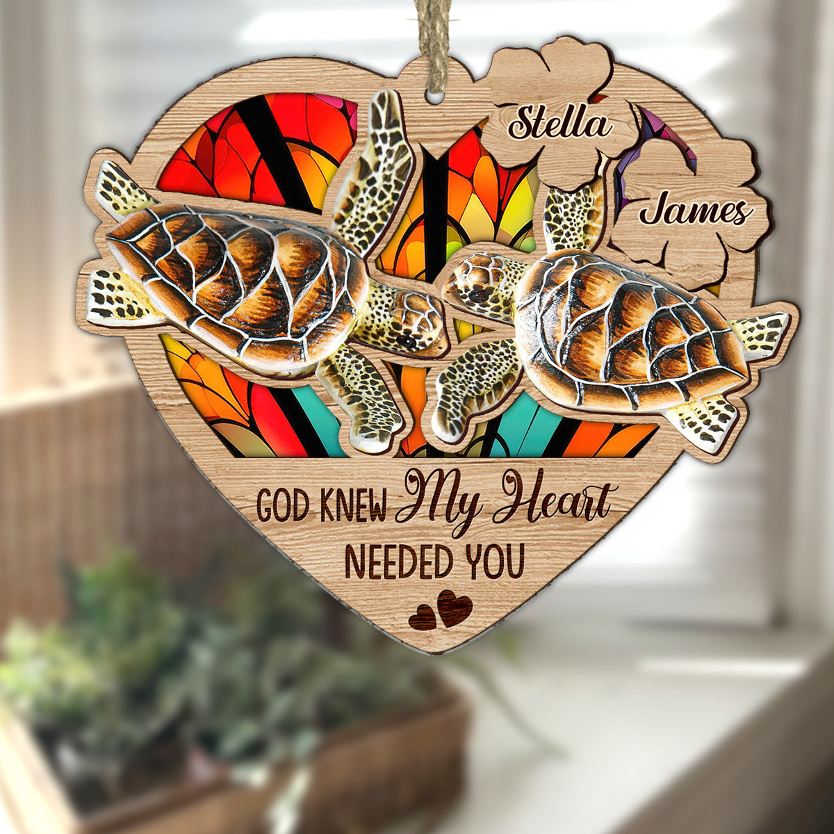 So Many In The Sea - Personalized Turtle Suncatcher