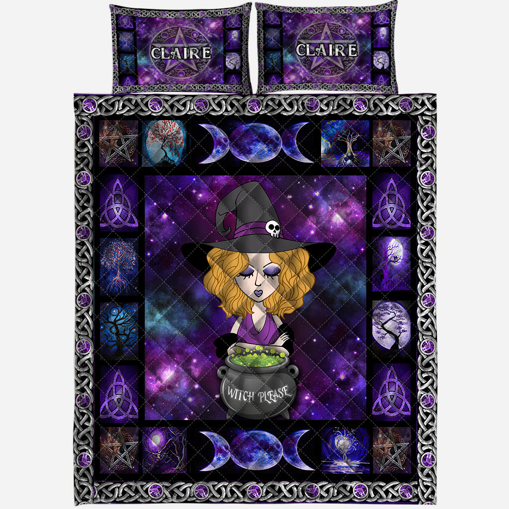 Witch Please - Personalized Witch Quilt Set
