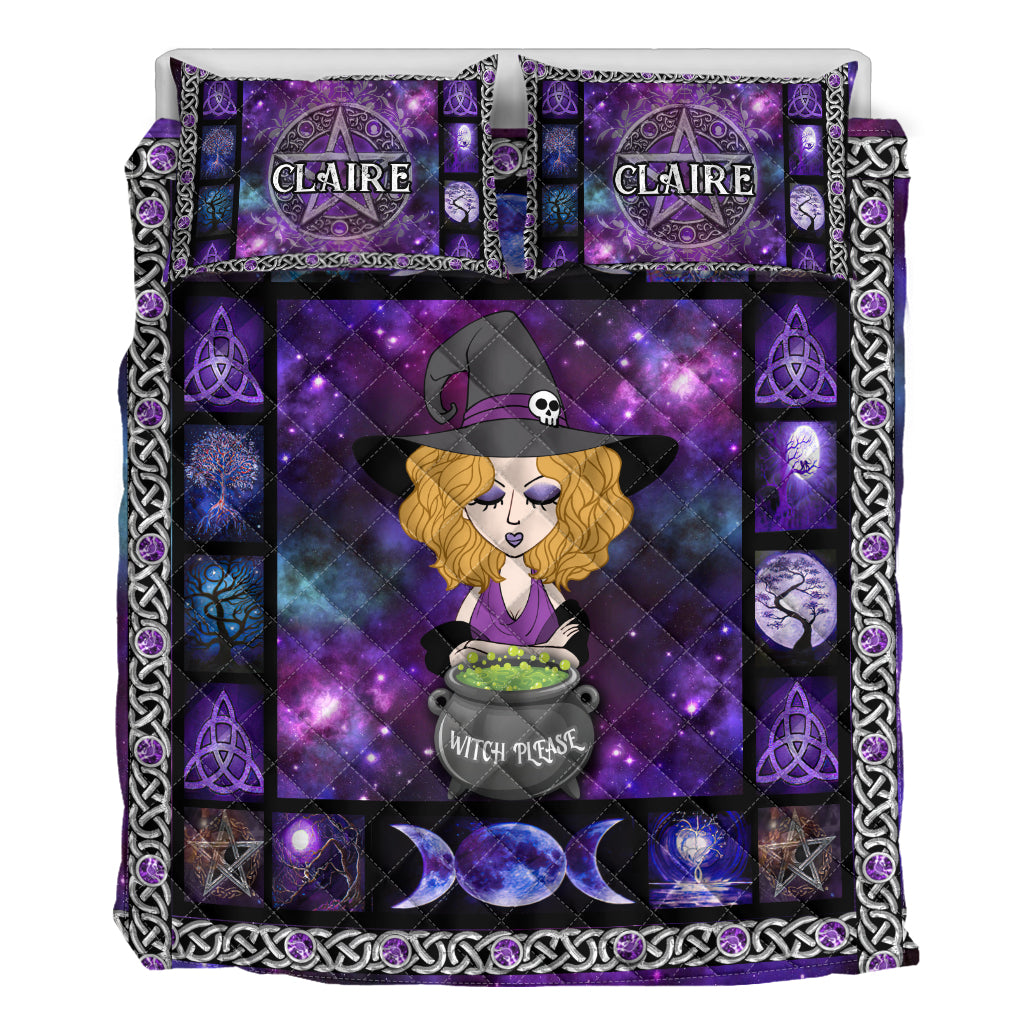 Witch Please - Personalized Witch Quilt Set