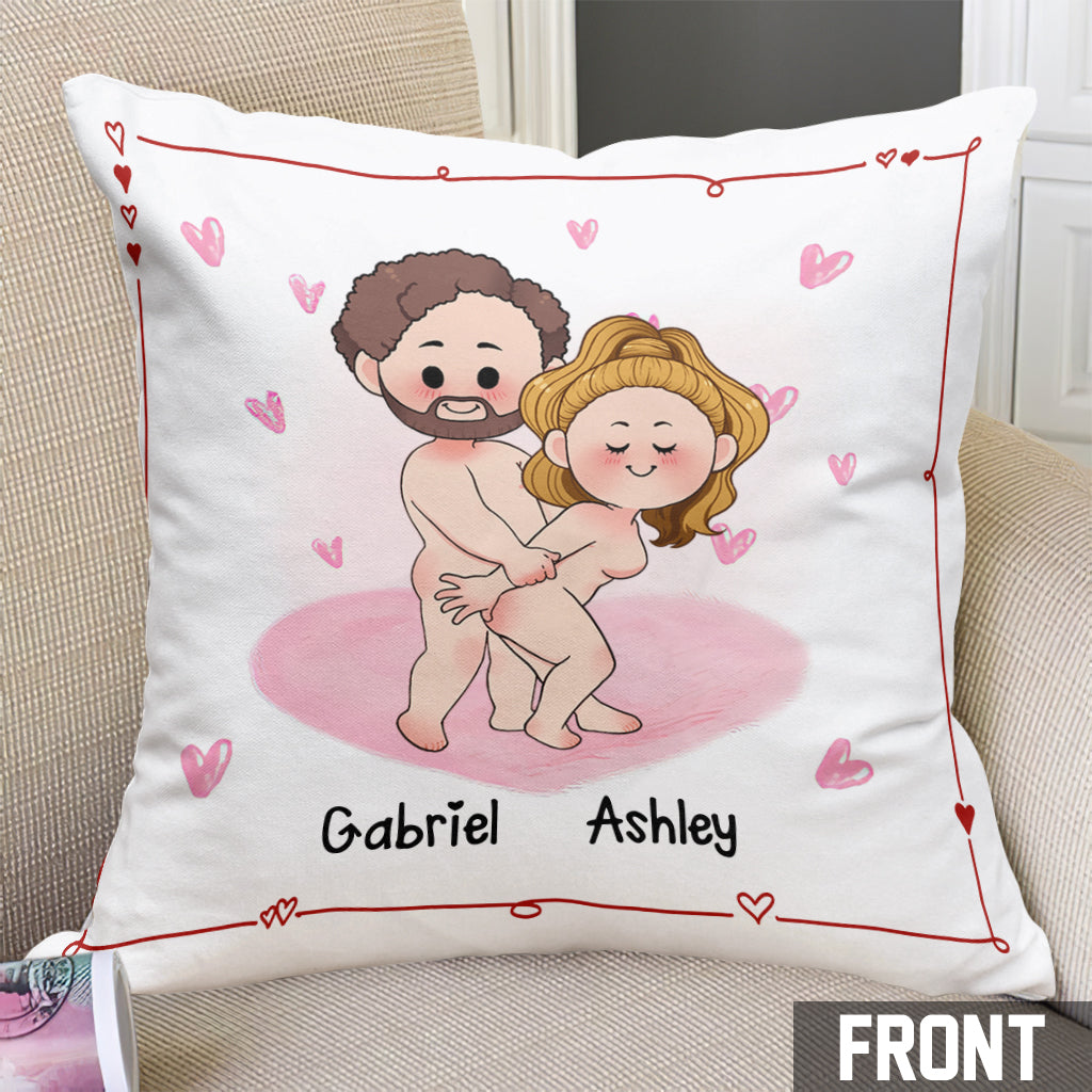 I Love You With All My Butt - Personalized Couple Throw Pillow