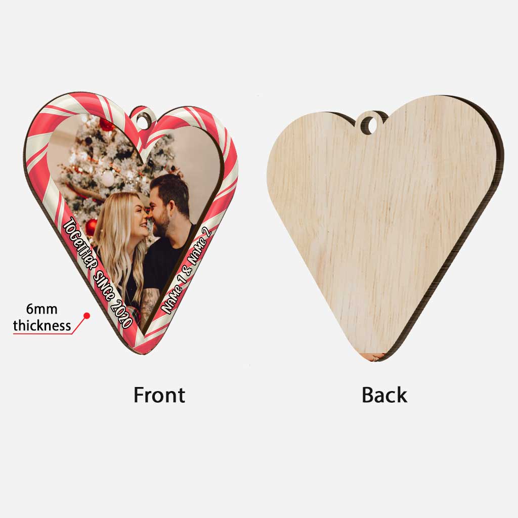 Together Since - Personalized Christmas Couple Layered Wood Ornament