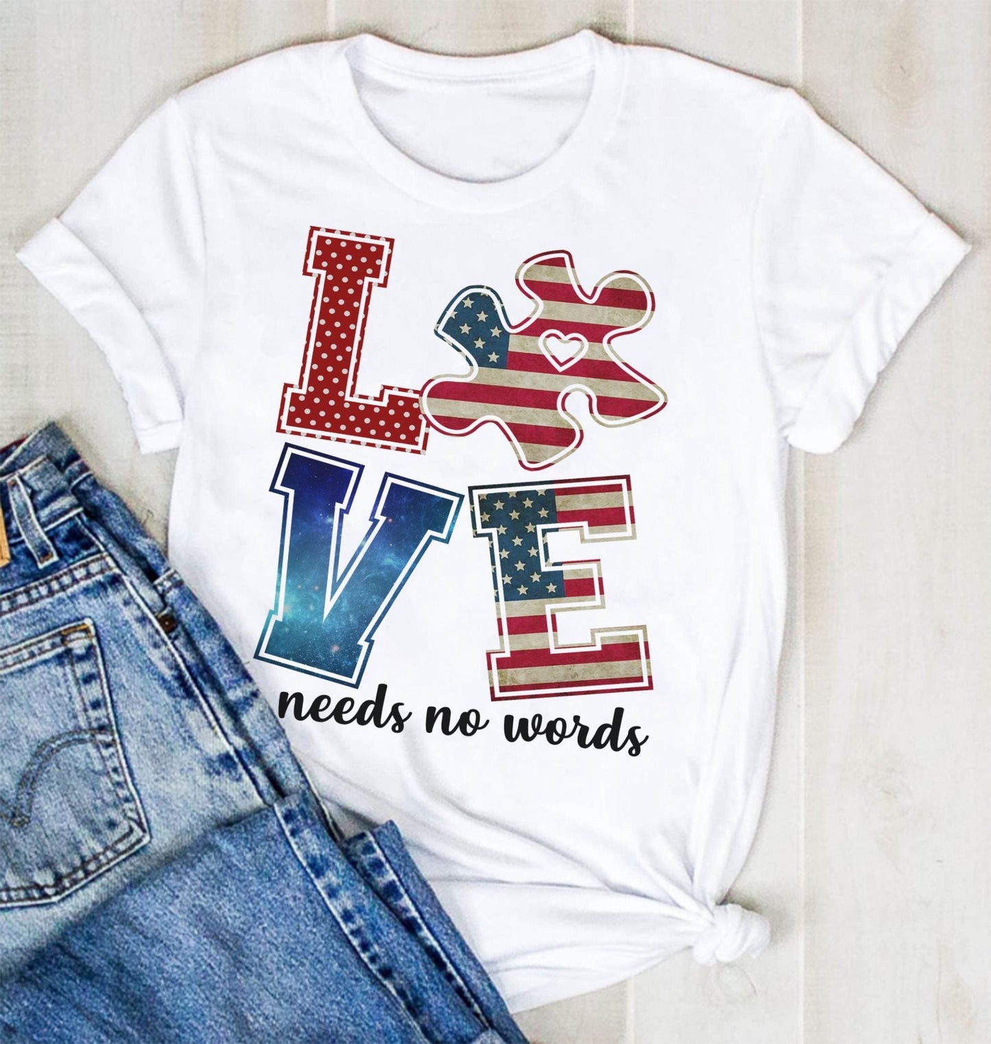 T-Shirt und Hoodie „Liebe braucht keine Worte“ zur Sensibilisierung für Autismus 0523