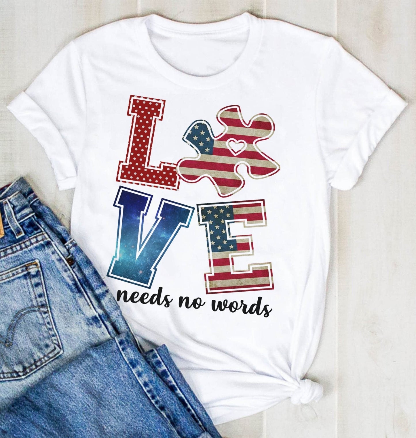 T-Shirt und Hoodie „Liebe braucht keine Worte“ zur Sensibilisierung für Autismus 0523