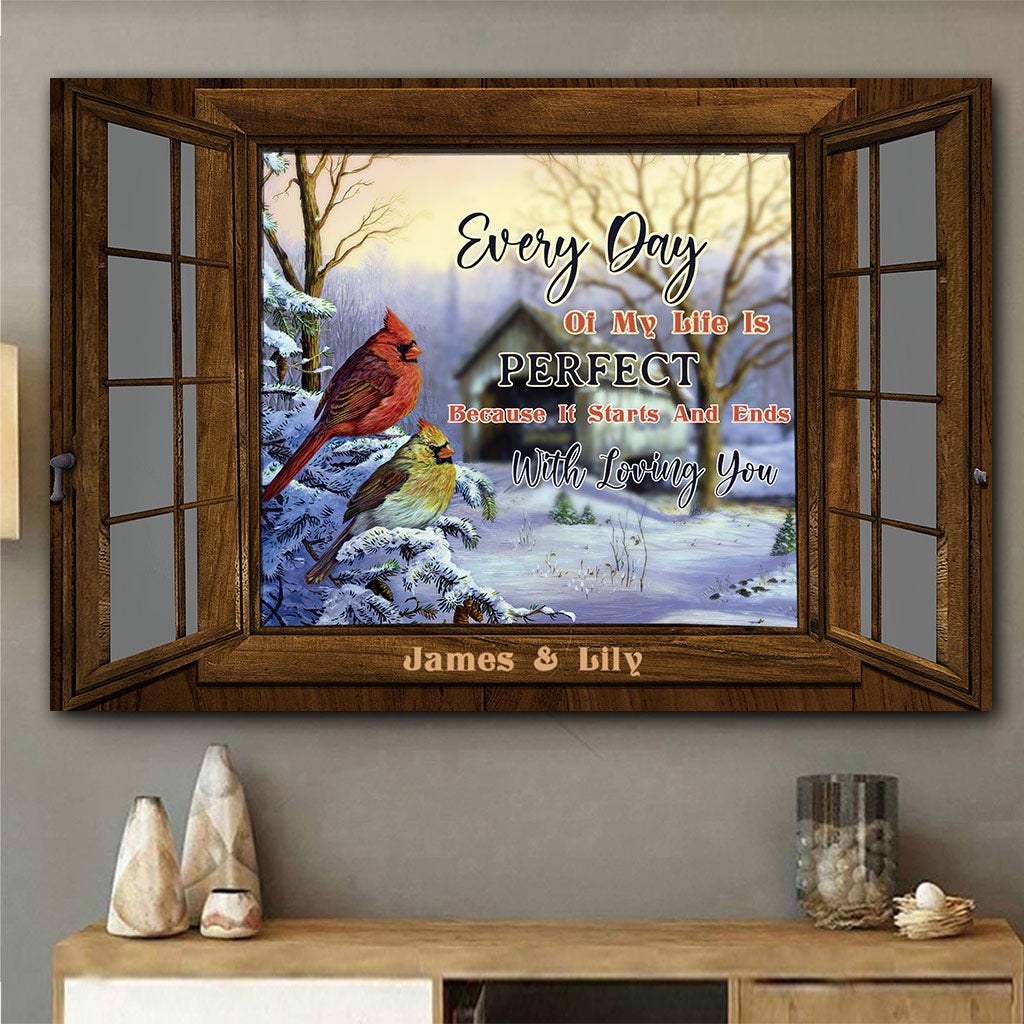 Every Day Of My Life Is Perfect - Personalized Couple Poster