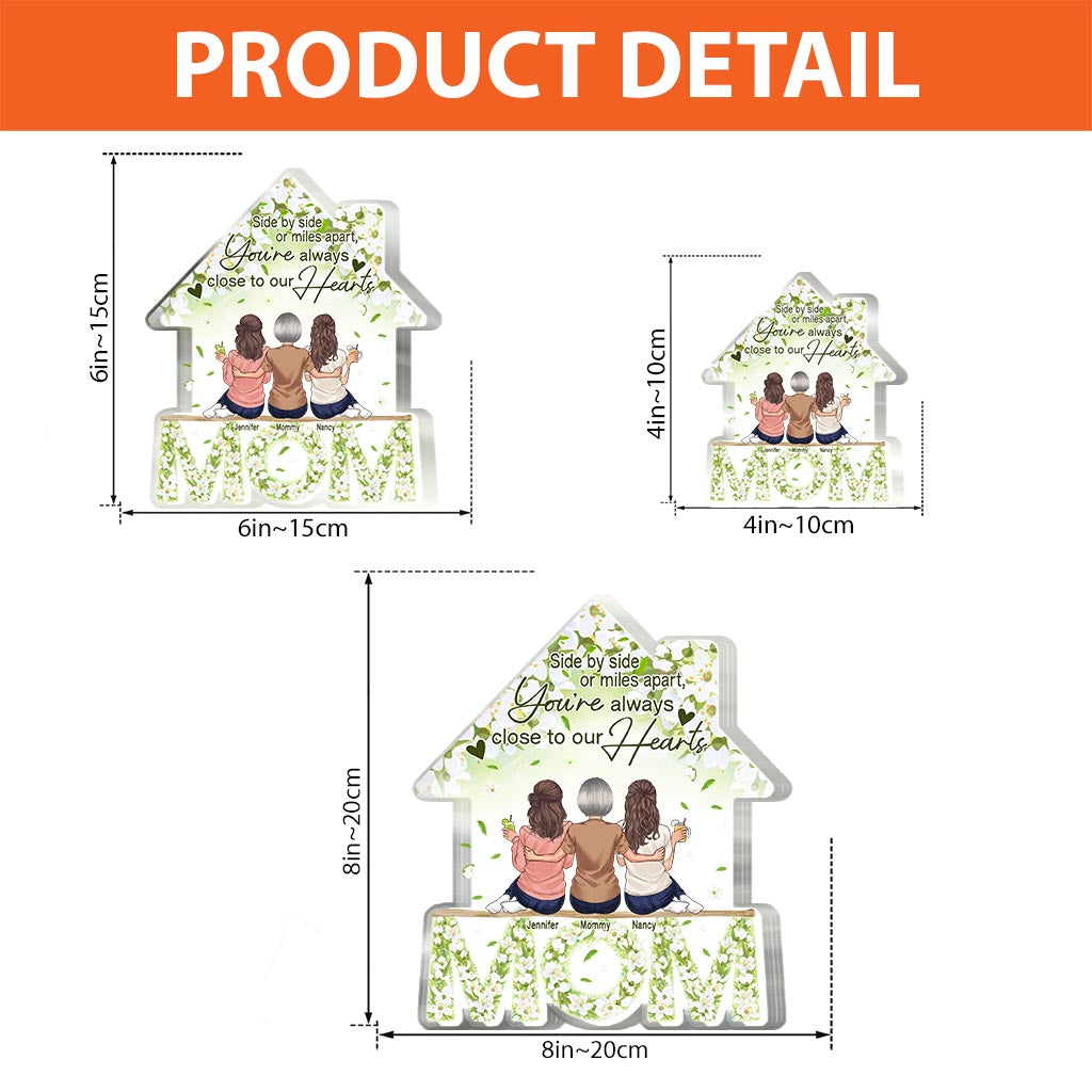 Floral Mom Home - Personalized Mother's Day Mother Custom Shaped Acrylic Plaque