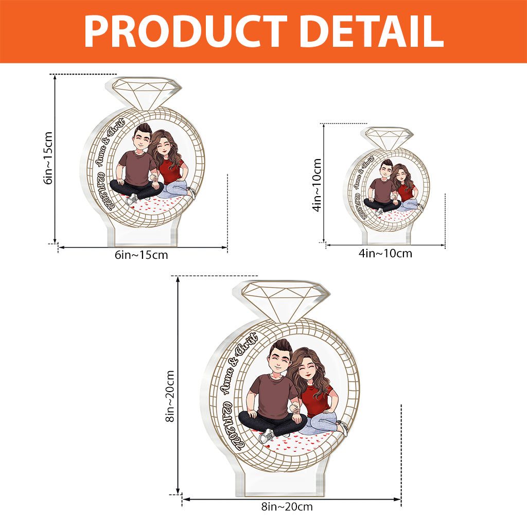 I'm Yours - Personalized Couple Couple Custom Shaped Acrylic Plaque