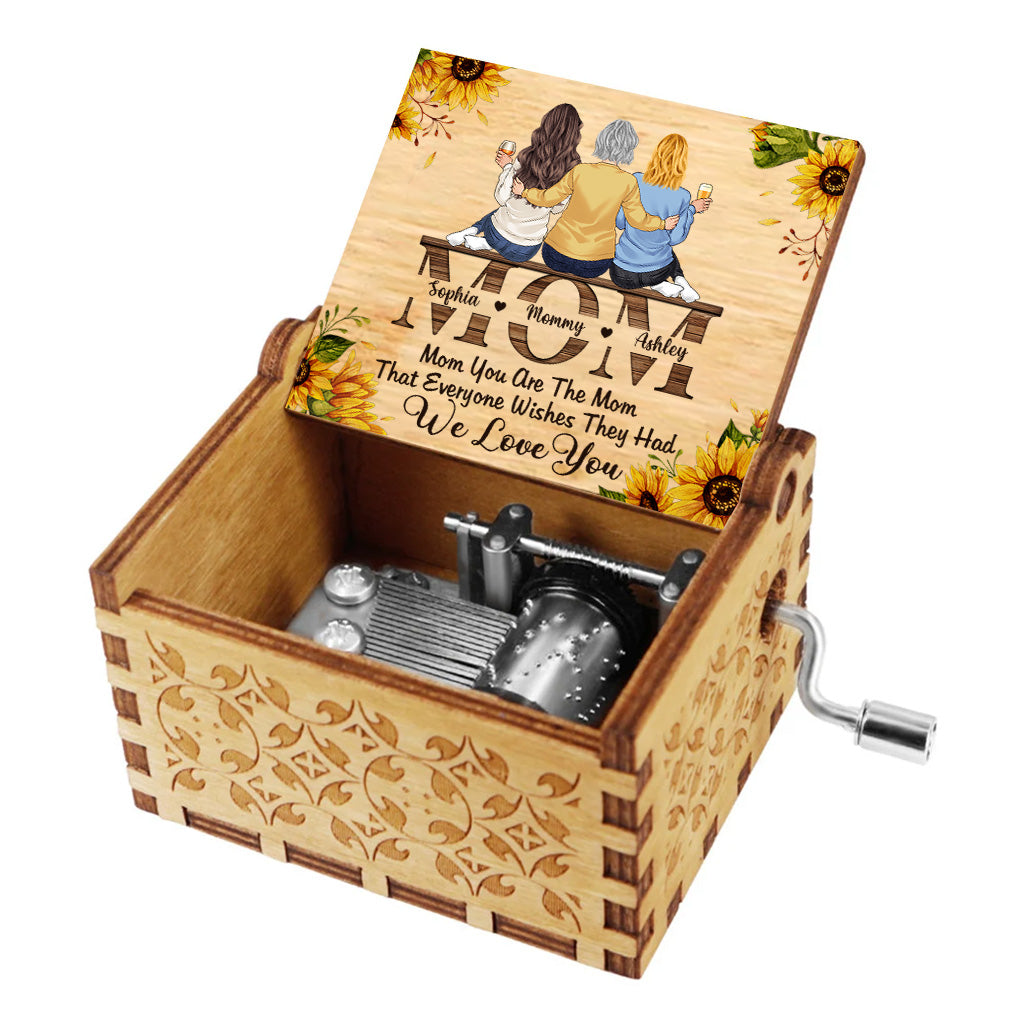 MOM - Personalized Mother's Day Mother Hand Crank Music Box