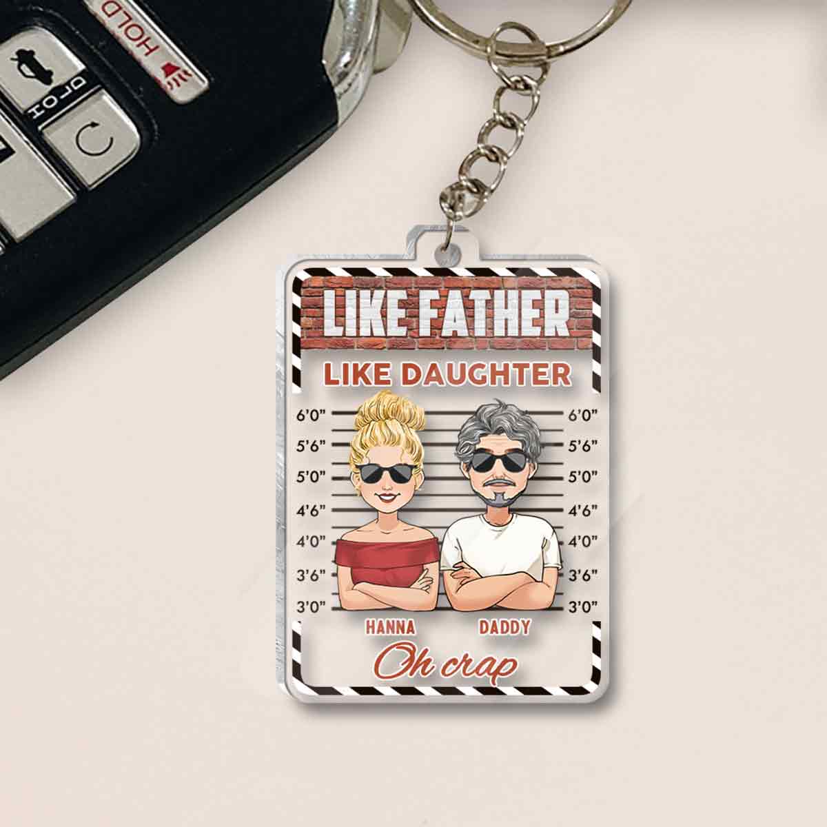 Like Father - Personalized Father Transparent Transparent Keychain