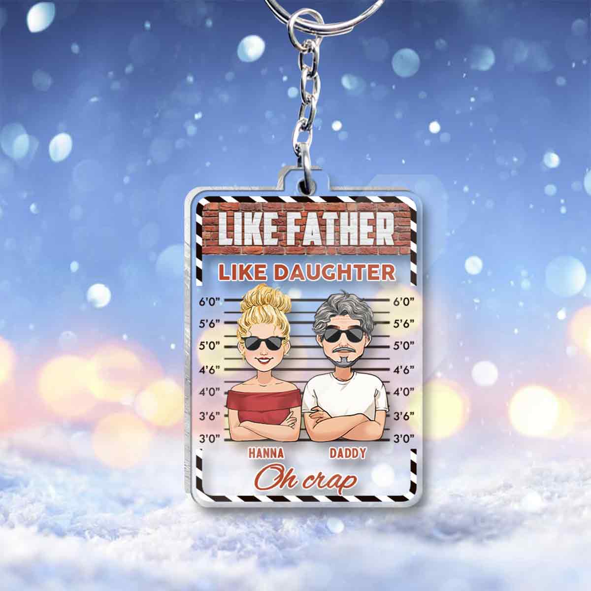 Like Father - Personalized Father Transparent Transparent Keychain