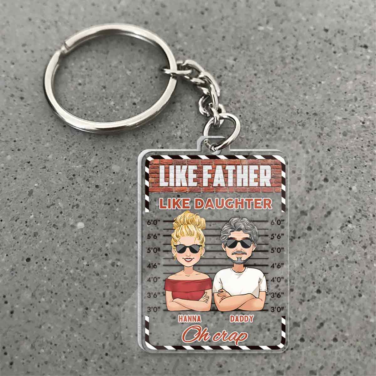 Like Father - Personalized Father Transparent Transparent Keychain