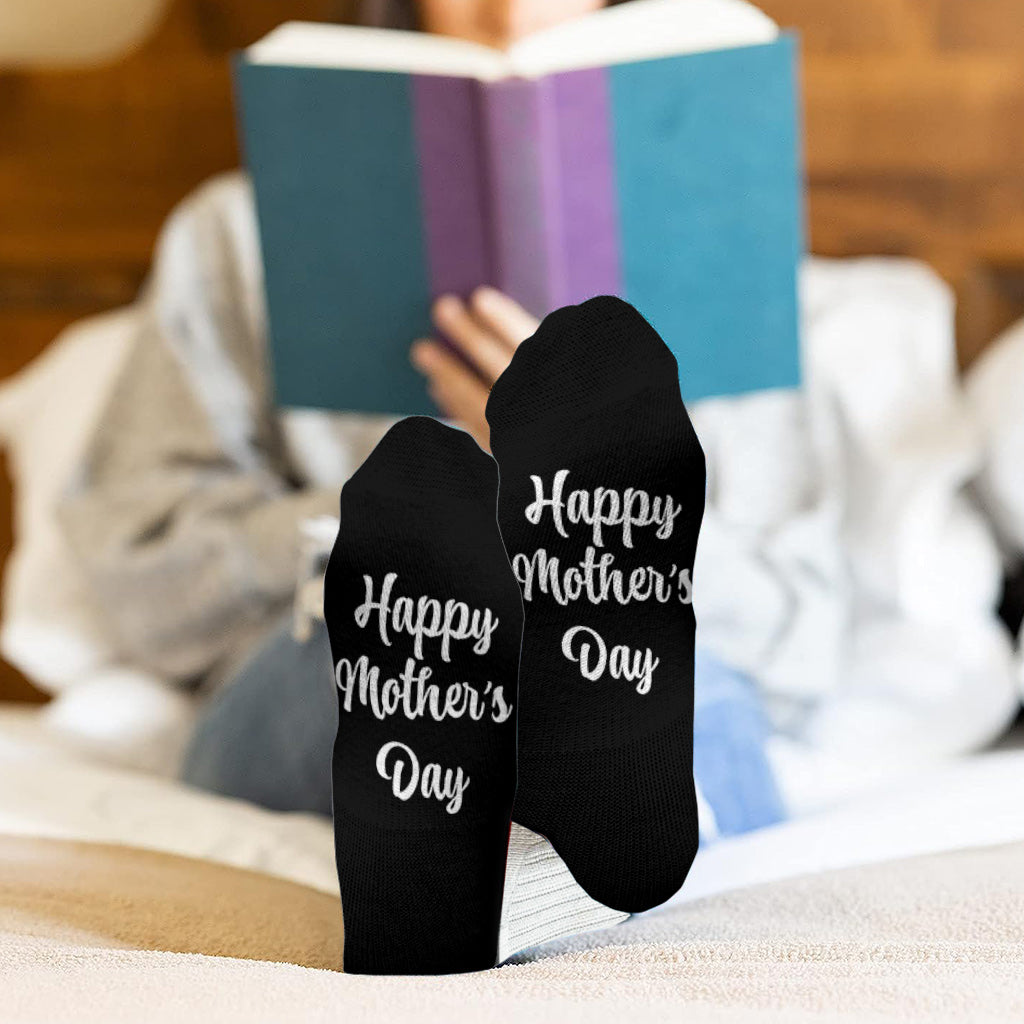 Without Me - Gift for dad, mom - Personalized Socks