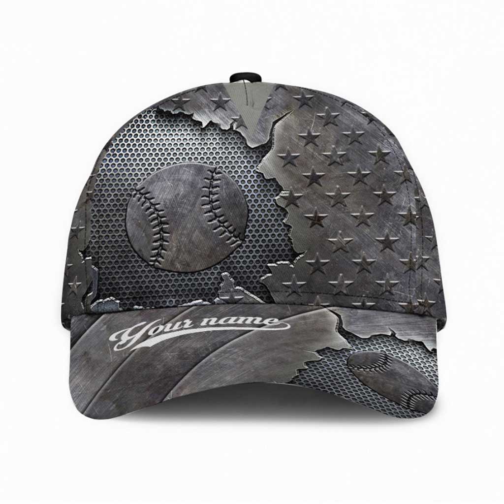 Love Baseball Personalized Cap With Printed Vent Holes