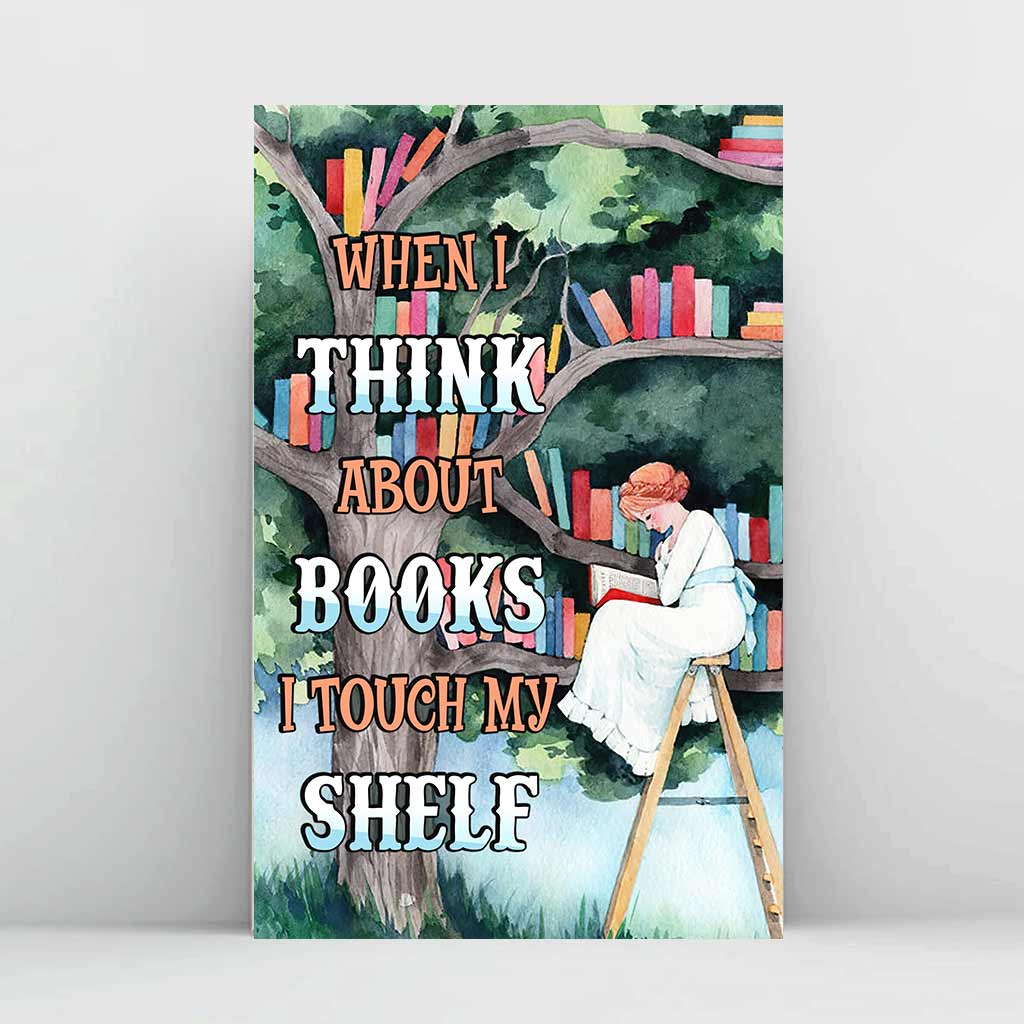 Wenn ich an Bücher denke – Leinwand und Poster