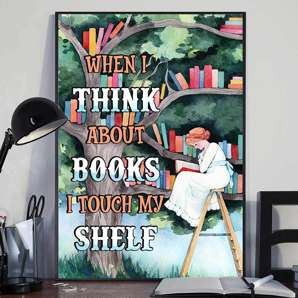 Wenn ich an Bücher denke – Leinwand und Poster