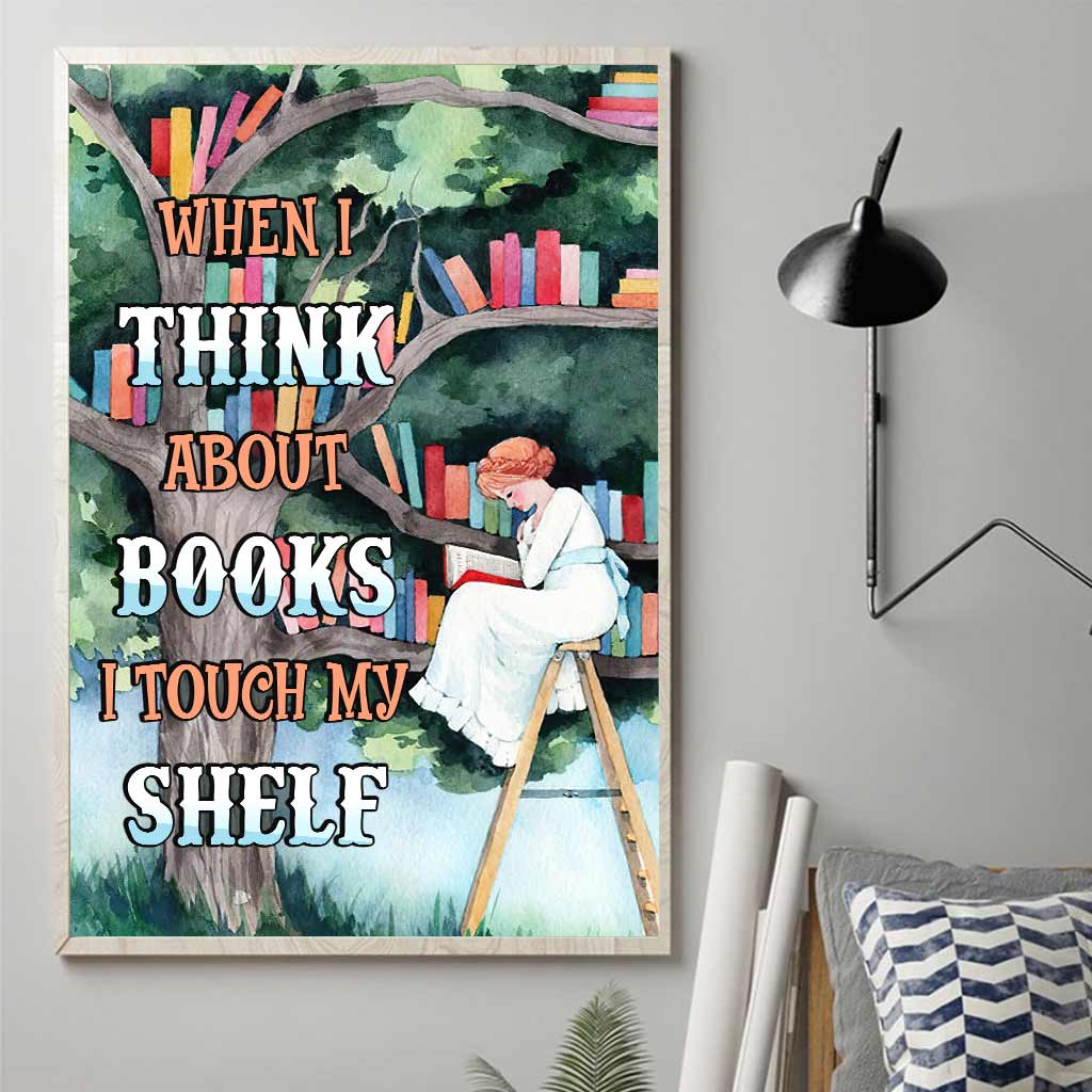 Wenn ich an Bücher denke – Leinwand und Poster
