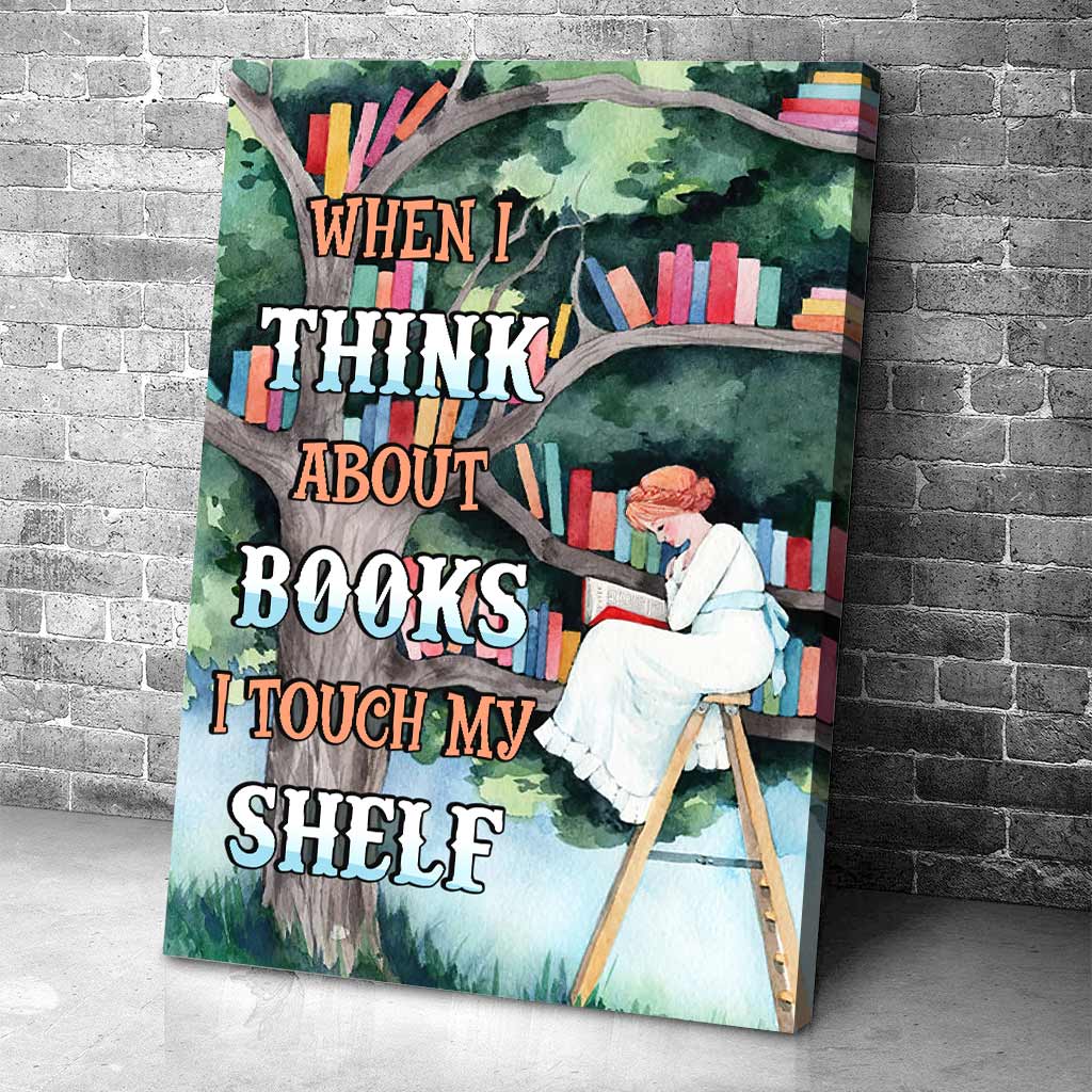 Wenn ich an Bücher denke – Leinwand und Poster