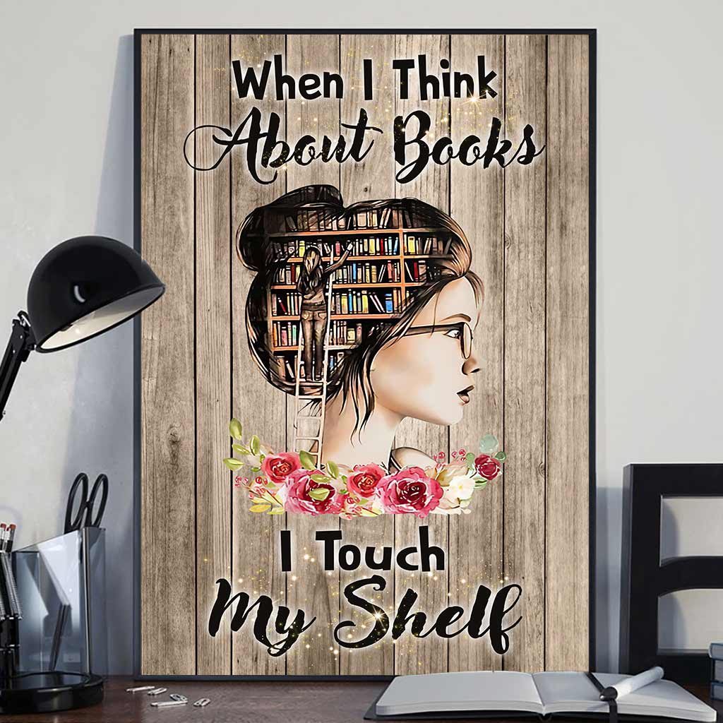 Wenn ich an Bücher denke – Leinwand und Poster