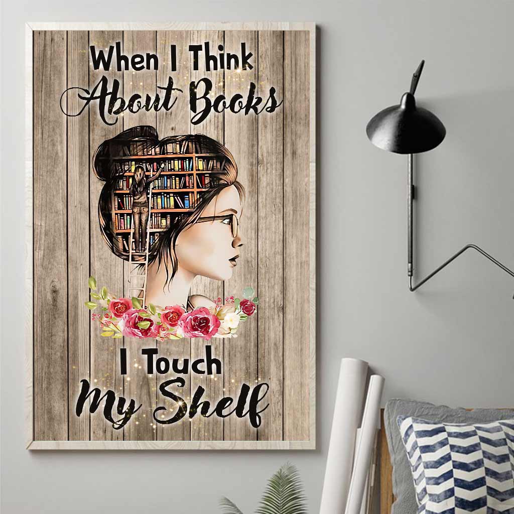 Wenn ich an Bücher denke – Leinwand und Poster